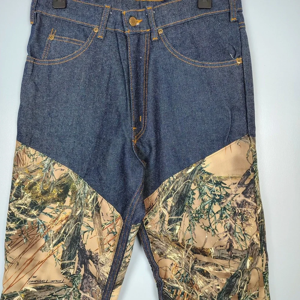 Prison Blues Mens True Timber Camo Overlay Denim‎ Work Jeans 32x32 Made in USA
